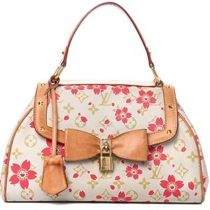 Louis Vuitton Monogram Cherry Blossom Sac Retro Bag Red | Vintage